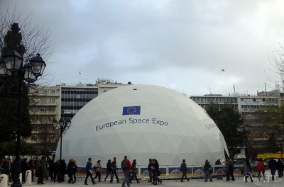 european space expo in syntagma square, Athens Greece